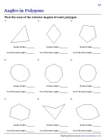 Angles In Polygons Worksheets