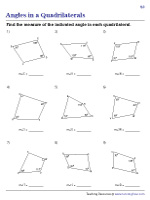 Angles in Quadrilaterals - Level 1 - 2