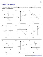 Exterior Angles in Parallel Lines
