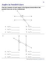 Finding the Measures of the Indicated Angles