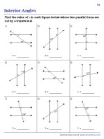 Interior Angles in Parallel Lines