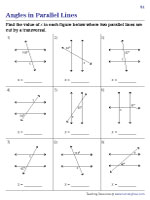 Parallel Lines and Transversals - Mixed Review