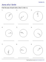 Finding Area When Radius Is Given - Customary