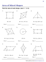 Area of Mixed 2-Dimensional Shapes