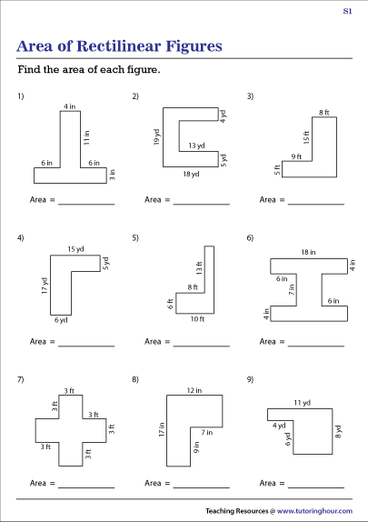 area-of-rectilinear-figures-worksheets