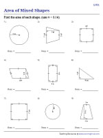 Area of Mixed Shapes - Level 3 - Customary