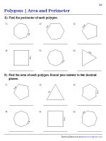 Area and Perimeter of Polygons | Worksheet #2