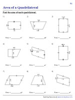 Area of a Quadrilateral - Unit Conversion - Customary