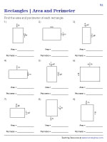 Area and Perimeter of Rectangles - Fractions - Customary