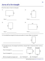 Area of Rectangles - Integers - Easy - Customary