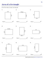 Area of Rectangles Involving Unit Conversions - Customary