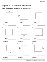 Area and Perimeter of Squares | Fractions