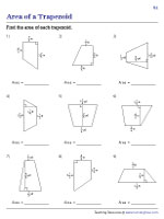 Finding the Area of Trapezoids - Fractions