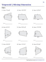 Finding the Base or Height - Decimals - Customary