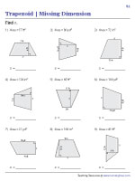 Finding the Base or Height - Integers - Customary