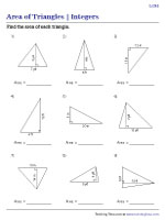 12 Free Area of a Triangle Worksheets