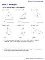 Finding the Missing Base or Height - Customary