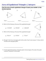 Area of an Equilateral Triangle - Integers - With WP - Customary