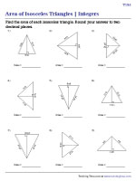 Area of an Isosceles Triangle - Integers - Std - Customary