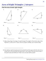Finding the Area of Right Triangles - With WP - Customary