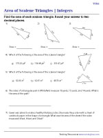 Area of a Scalene Triangle - Integers - With WP - Customary