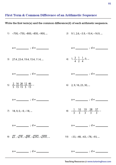 First Term and Common Difference of an Arithmetic Sequence