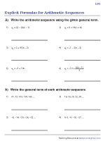 Explicit Formulas for Arithmetic Sequences