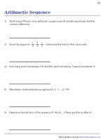 Finding the Missing Parameter of an Arithmetic Sequence 1