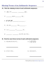 Missing Terms of an Arithmetic Sequence