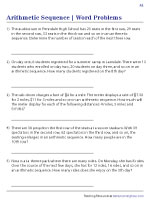 Arithmetic Sequence Word Problems