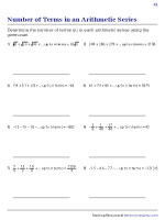 Number of Terms in an Arithmetic Series