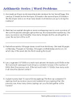 Arithmetic Series Word Problems