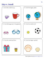 Big and small online worksheet for Preschool