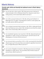 Landmark Events and Movements - Riddles