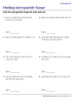 Finding the Interquartile Range - Decimals
