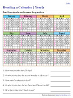 Reading Yearly Calendars - Easy