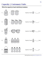 Measuring Capacity of a Single Item - Customary Units