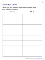 Connecting Causes and Effects - Cut and Glue