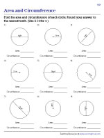 Finding Area and Circumference | Worksheet #2