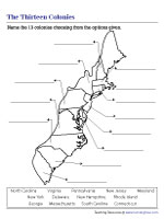 Labeling the Thirteen Colonies