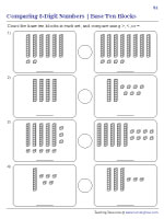 Comparing 2-Digit Numbers Using Base-10 Blocks