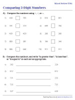 Comparing 3-Digit Numbers – Symbols and Words