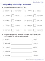 Comparing Large Numbers Using Symbols and Words