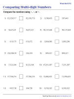 Comparing Larger Numbers Using Symbols