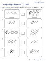 Comparing Numbers up to 20 Using Sticks