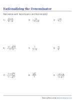 Rationalize the Denominator - Complex Numbers