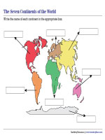 Labeling the Seven Continents