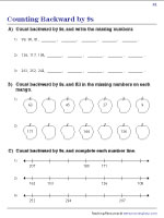 Counting Backward by 9s Worksheets