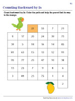 Counting Backward by 2s - Mazes