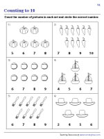 counting to 10 worksheets